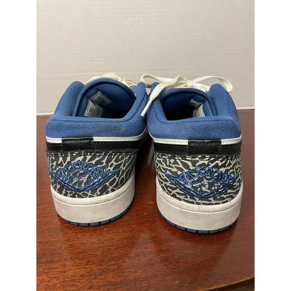 Air Jordan 1 Low SE True Blue Sneakers White Grey Black DM1199-140 Size 9.5 - Picture 5 of 10
